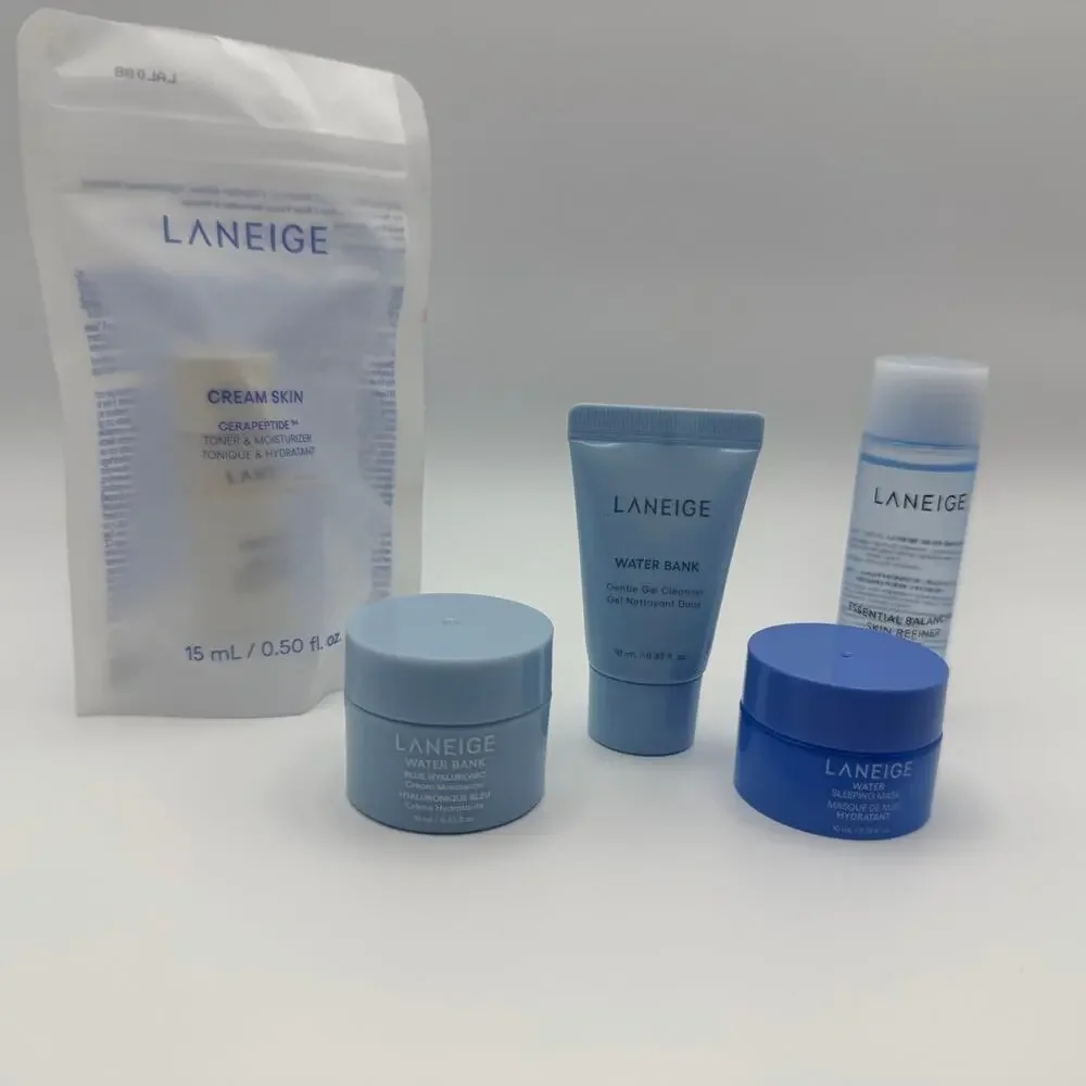 Laneige Water Bank Discovery Set Cream Skin Water Sleeping Mask 5 Pc NIB